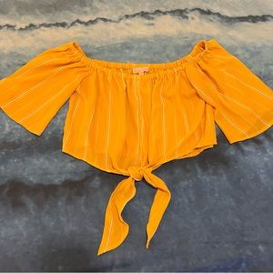 Off the shoulder crop top